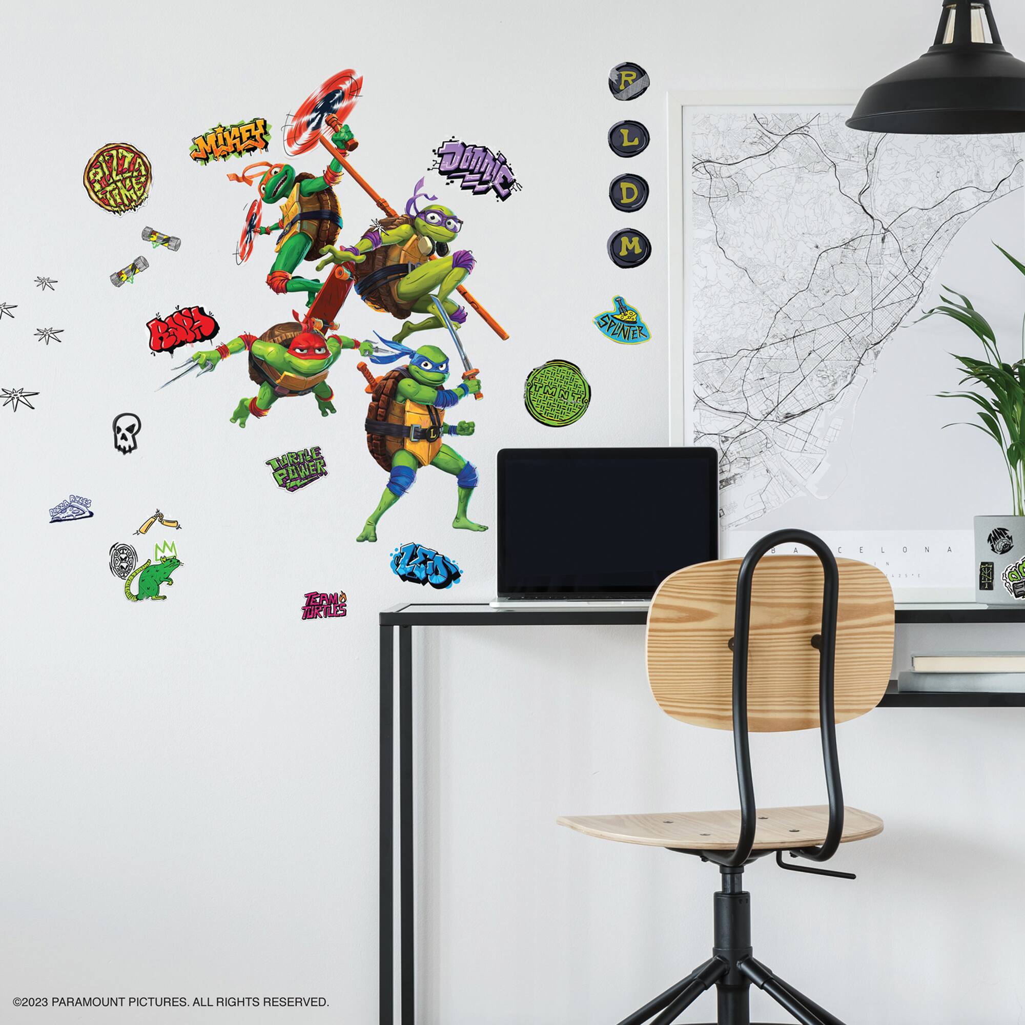 RoomMates Teenage Mutant Ninja Turtles Mutant Mayhem Characters Peel & Stick Wall Decals